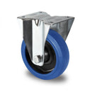 Blue Wheels Transportrollen 100mm Vollgummi Rad Rolle Schwerlastrollen Bockrolle